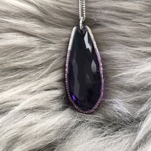 Swarovski Purple Pavel Pendant Adjustable Necklace